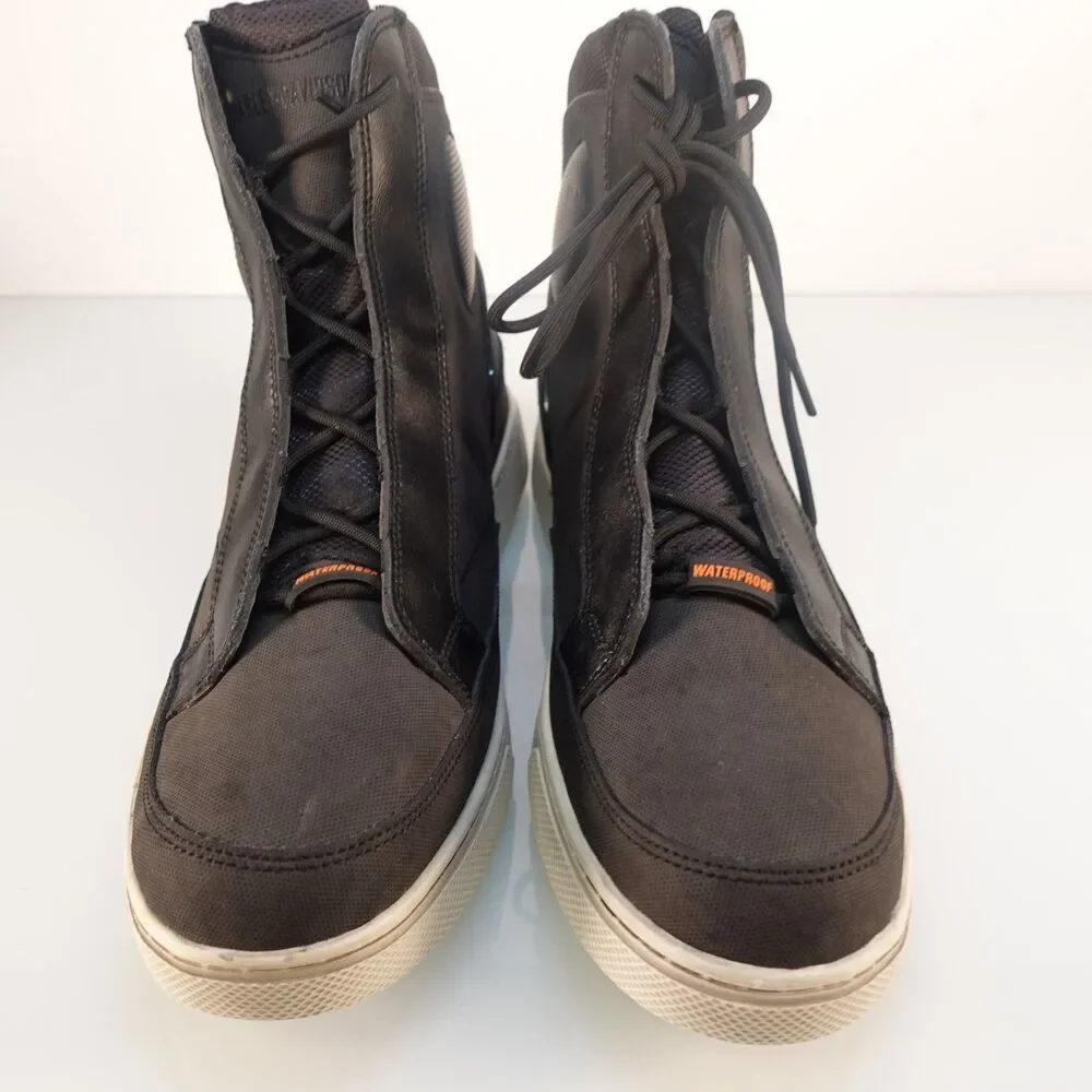 Harley-Davidson Men's Vardon Black Waterproof Leather Riding Sneakers D96175 12M